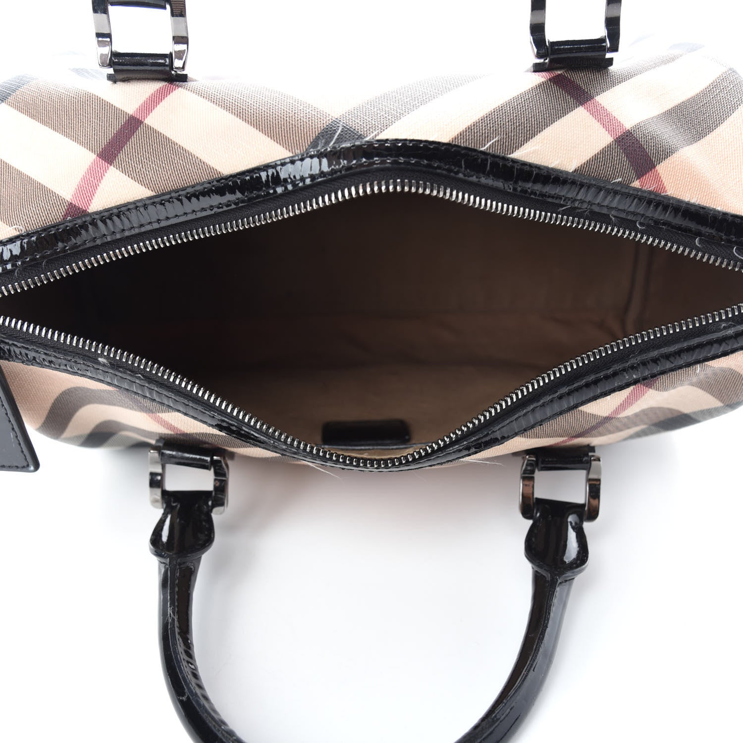 Burberry Nova Check Small Chester Bowling Bag Black 5 of 14