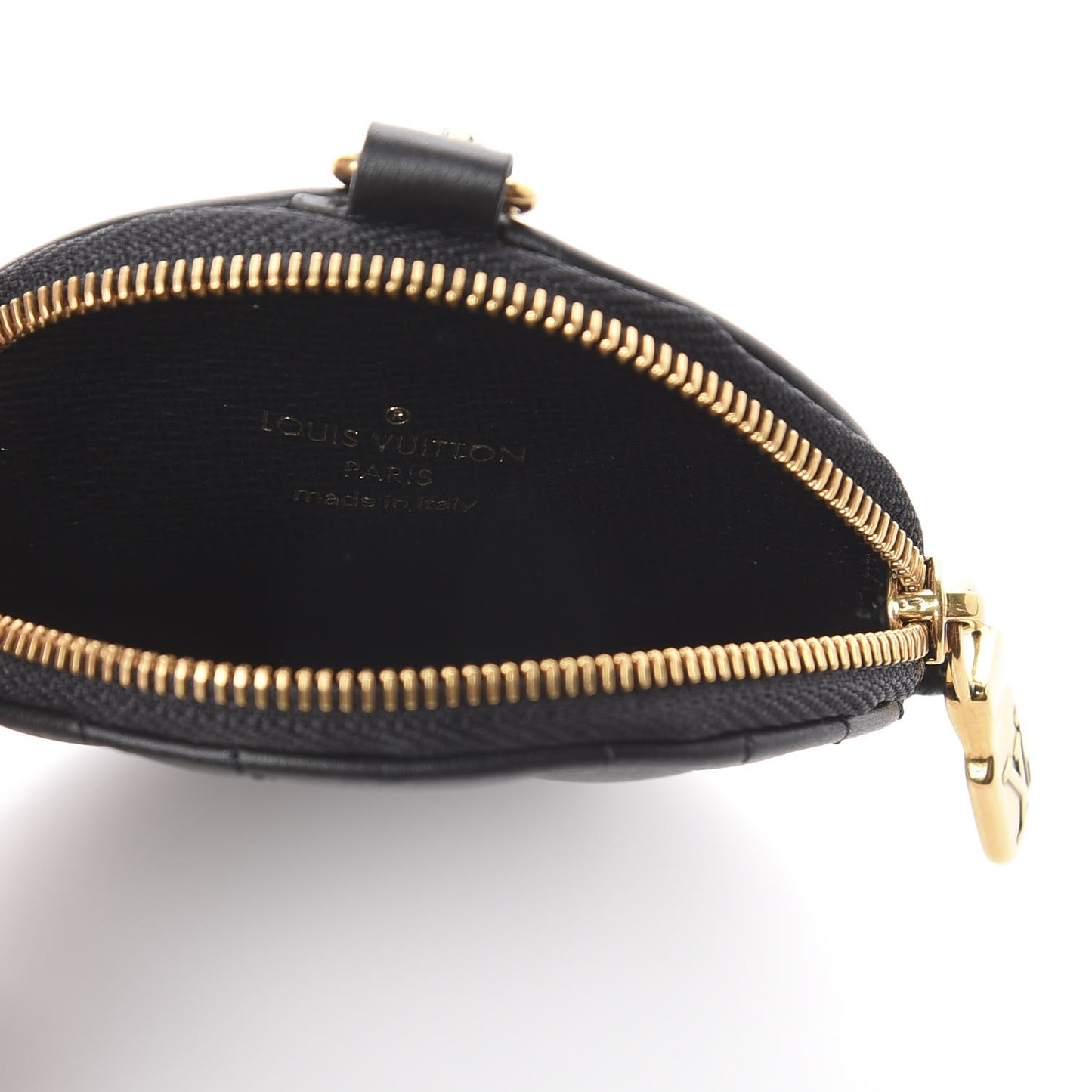 Calfskin New Wave Multi Pochette Round Coin Purse Black