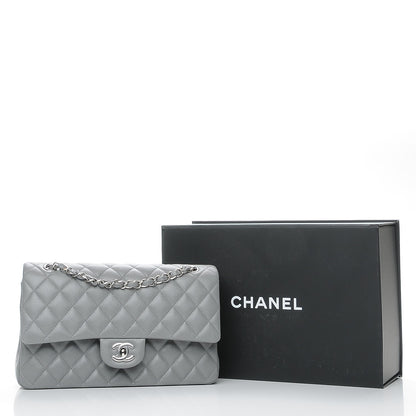 Chanel Caviar Quilted Medium Double Flap Grey 8 of 8