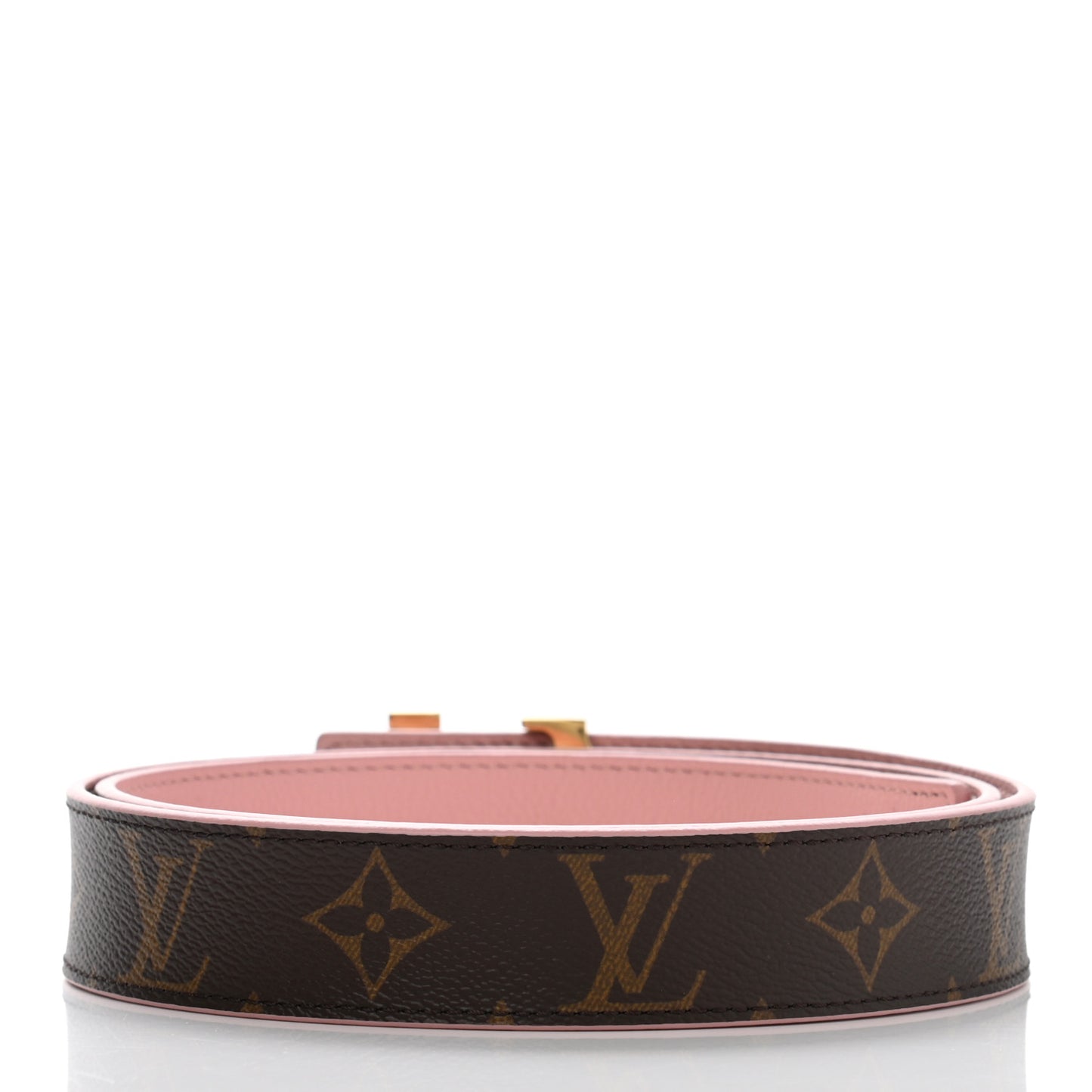 Calfskin Monogram 30mm LV Initiales Reversible Belt 90 36 Rose Poudre