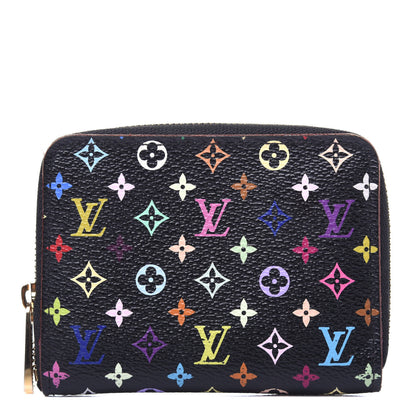 Louis Vuitton Monogram Multicolor Zippy Coin Purse Black Grenade 1 of 12