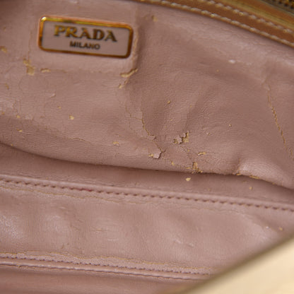 Prada Metallic Saffiano Chain Shoulder Bag Platino 9 of 13
