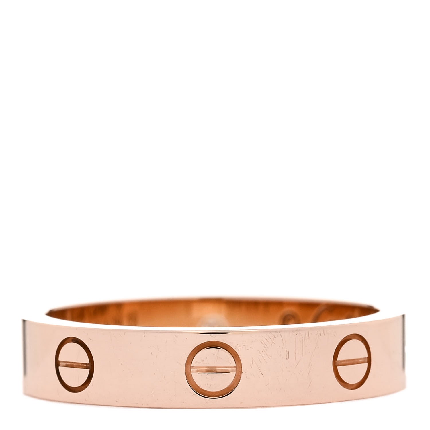 Cartier 18K Pink Gold Diamond 4mm LOVE Wedding Band Ring 55 7.25 3 of 5