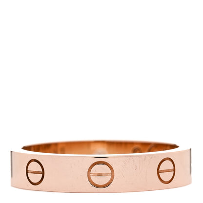 Cartier 18K Pink Gold Diamond 4mm LOVE Wedding Band Ring 55 7.25 3 of 5