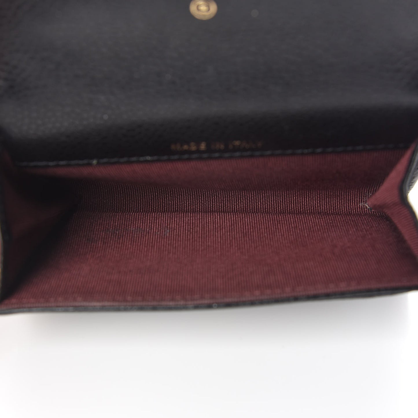 Caviar Quilted Flap Card Holder Black