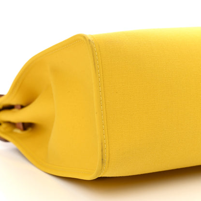 Hermes Vache Hunter Toile Herbag Zip 31 PM Lime Naturel 10 of 13