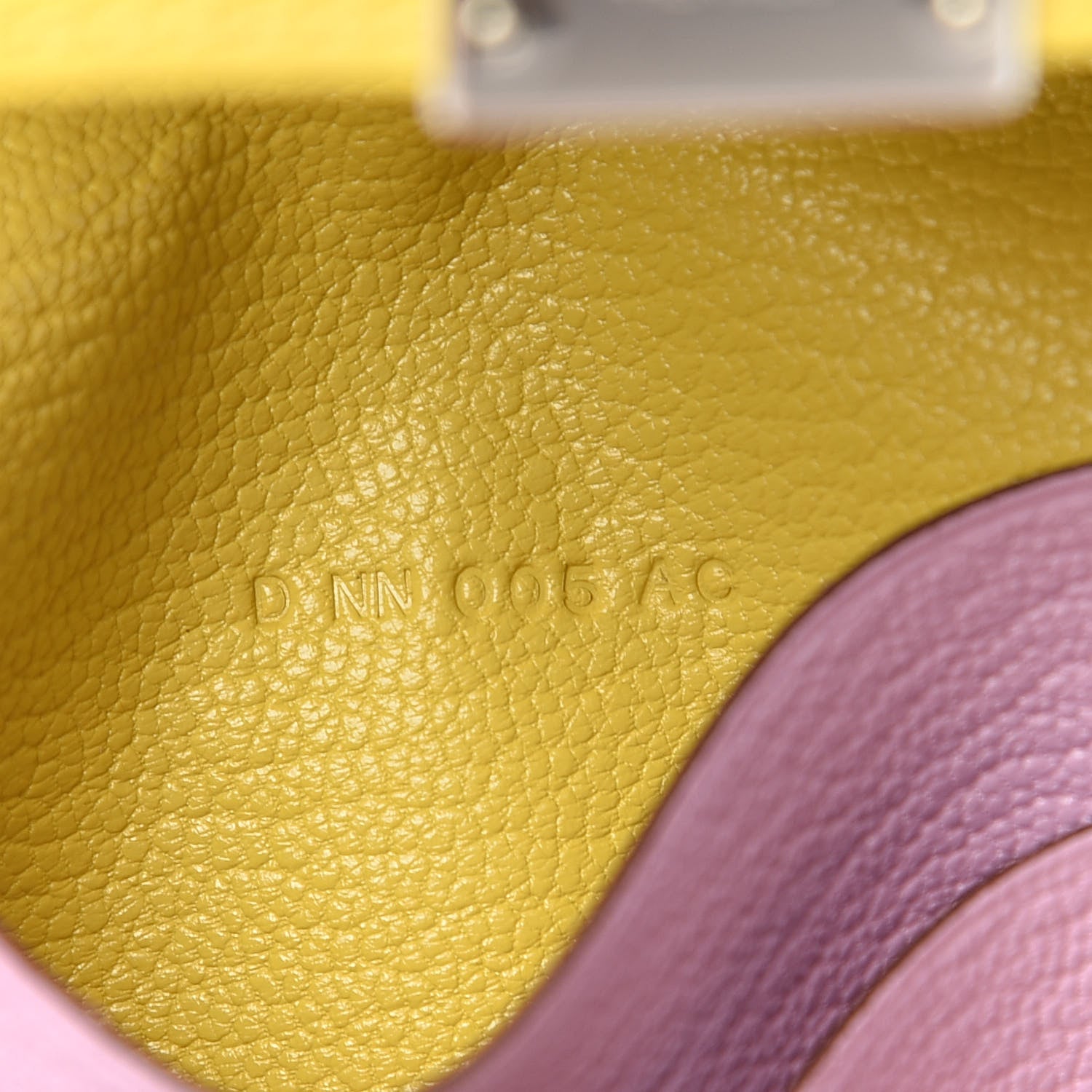 Hermes Chevre Mysore Mini Clic Card Holder Mauve Sylvestre Jaune de Naples 7 of 8