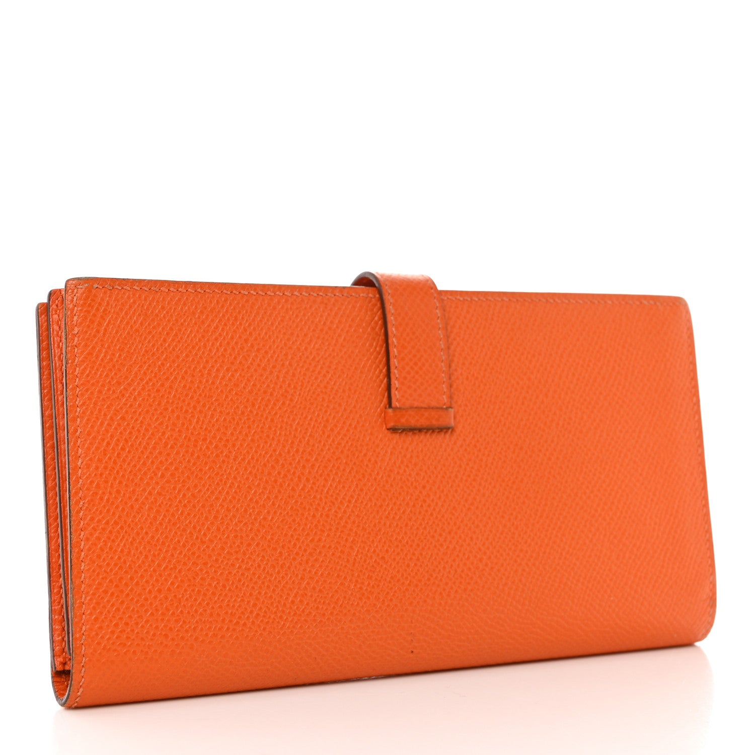 Hermes Epsom Bearn Gusset Wallet Orange 3 of 8
