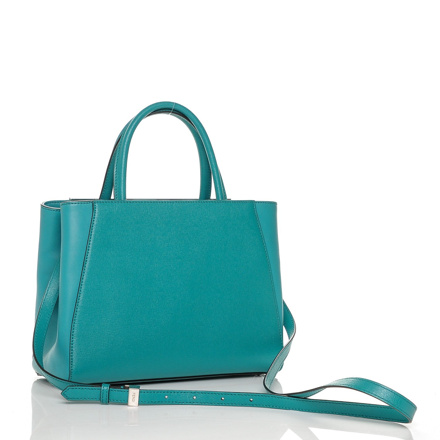 Fendi Vitello Elite Flamingo Petite 2Jours Tote Lago 3 of 7