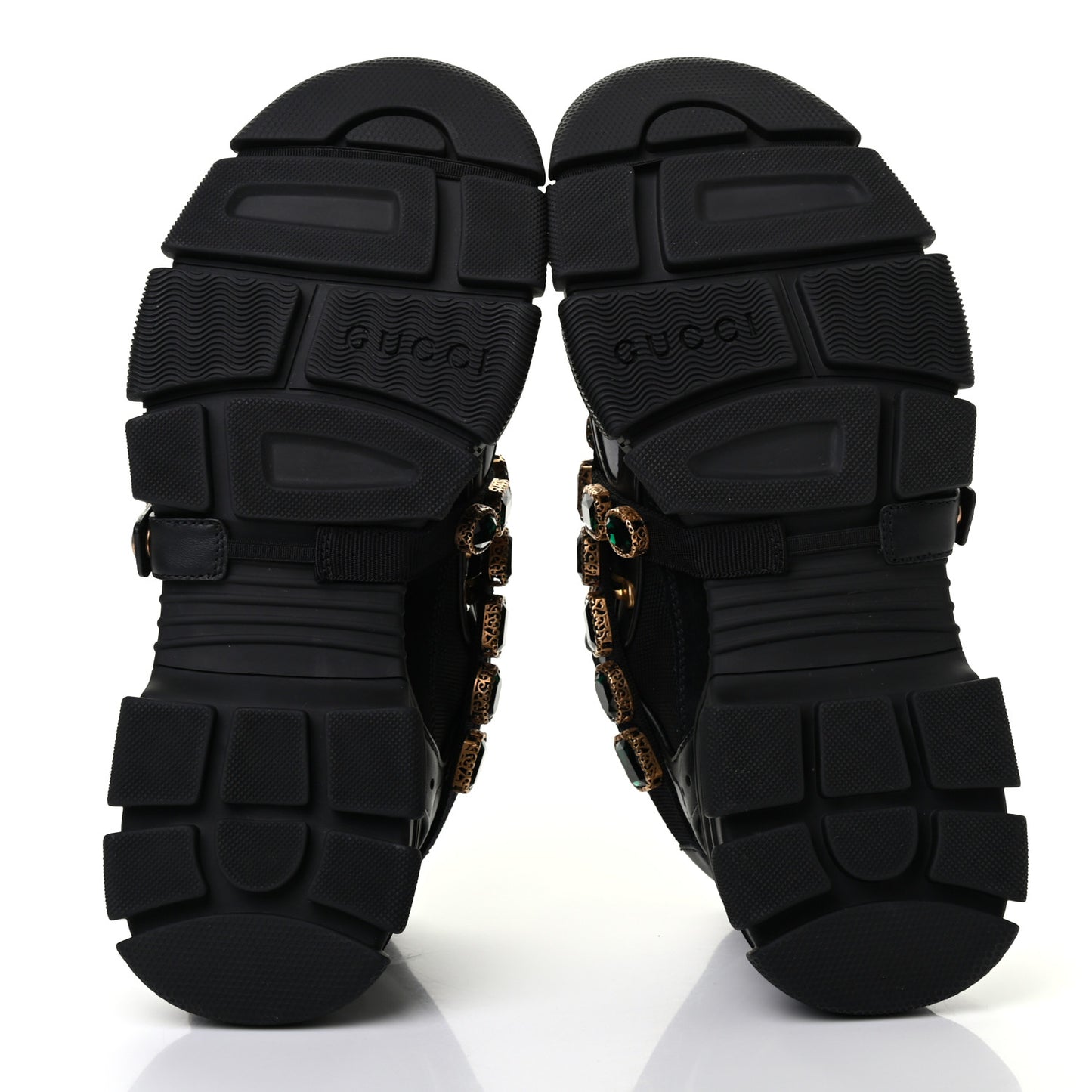 X SEGA Mesh Suede Calfskin Removable Crystals Womens Flashtrek Sneakers 41 Black Silver
