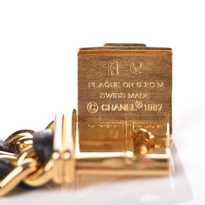Chanel Stainless Steel Lambskin 20mm Chain Premiere Quartz Watch Gold M 6 of 7