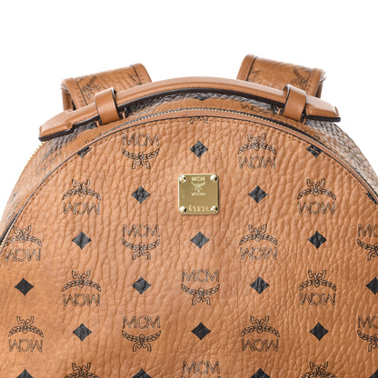 MCM Visetos Mens Medium Stark Backpack Cognac 7 of 7