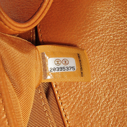 Chanel Iridescent Calfskin Quilted Medium Boy Flap Dark Gold 9 of 9