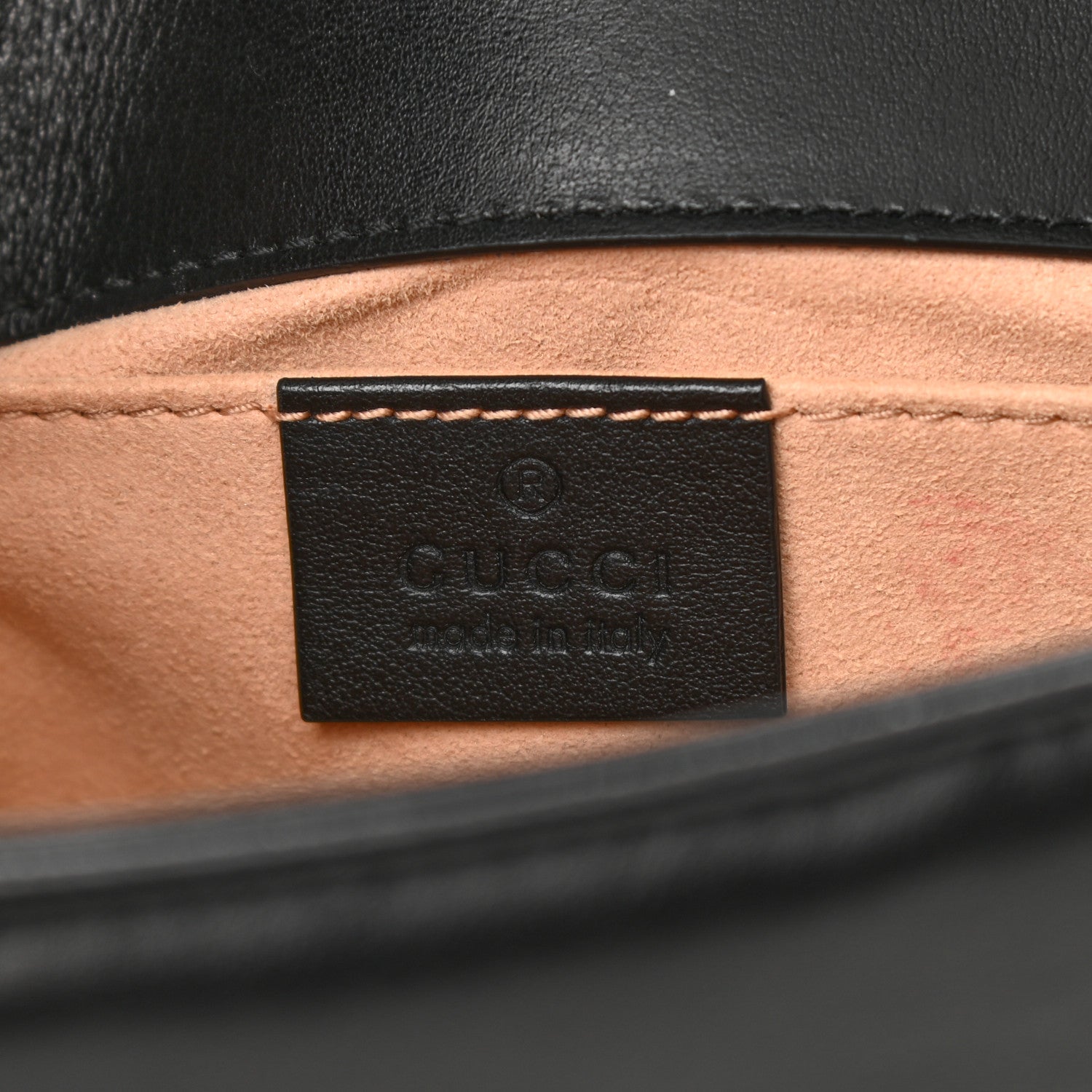 Gucci Calfskin Matelasse Mini GG Marmont Shoulder Bag Black 6 of 12