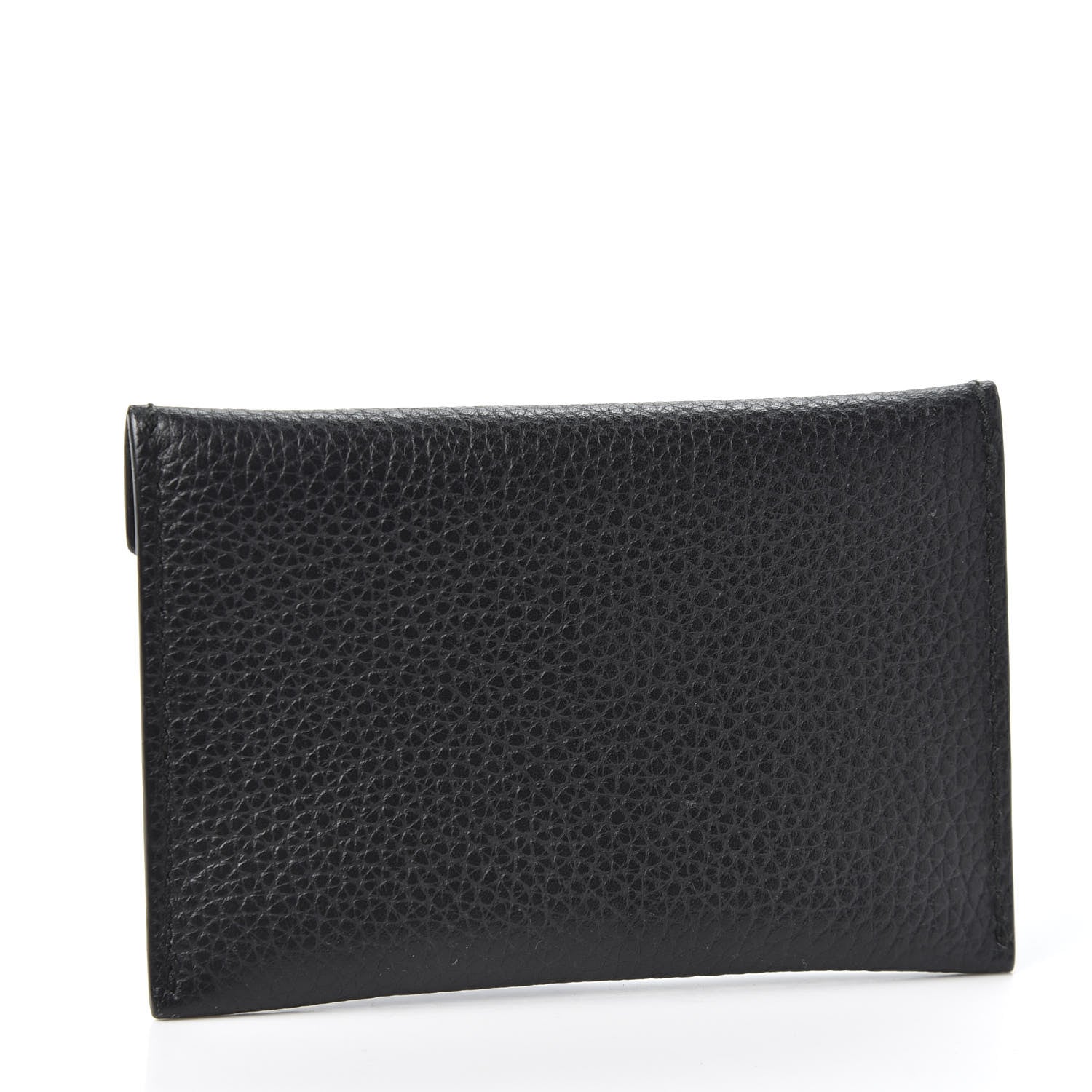 Alexander McQueen Calfskin Skull Envelope Card Holder Black 2 of 7