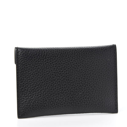Alexander McQueen Calfskin Skull Envelope Card Holder Black 2 of 7
