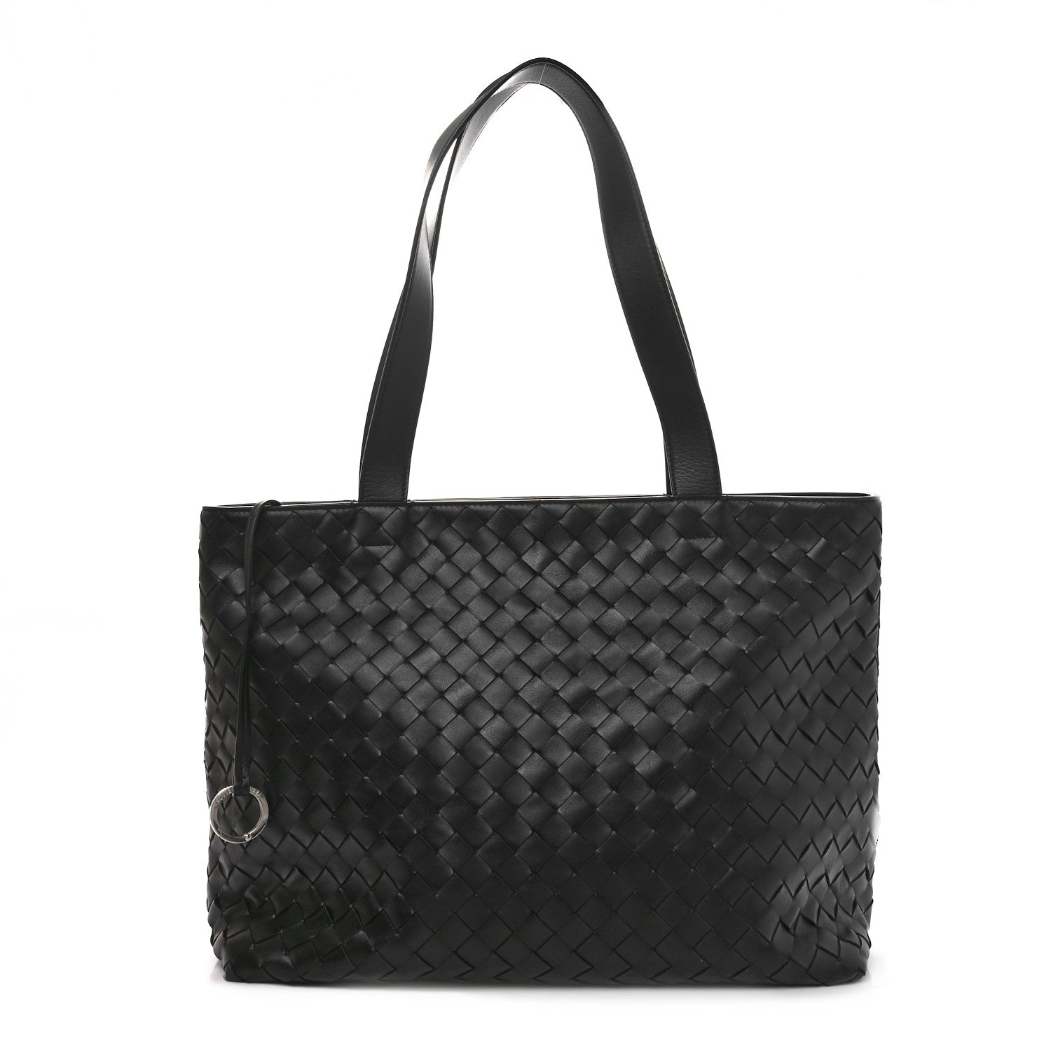Bottega Veneta Calfskin Intrecciato Zipped Tote Black 1 of 9