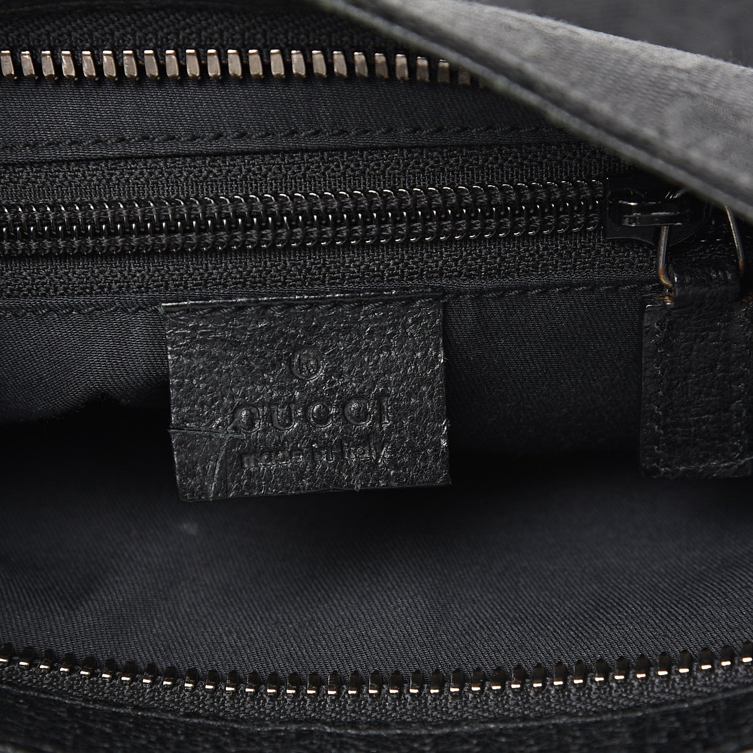 Gucci Monogram Flat Messenger Bag Black 5 of 10