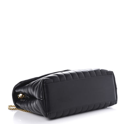 Saint Laurent Calfskin Y Quilted Monogram Medium Loulou Chain Satchel Black 4 of 9