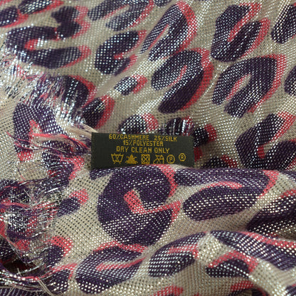 Louis Vuitton Cashmere Silk Leopard Disco Etole Stole 5 of 7