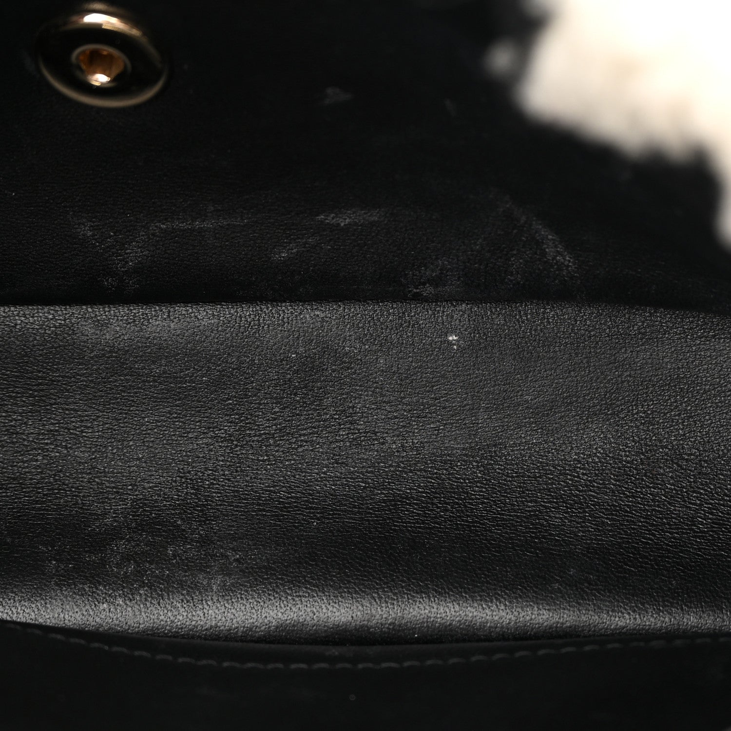 Chanel Shearling Lambskin Large Fluffy Tartan Single Flap White Black 11 of 13