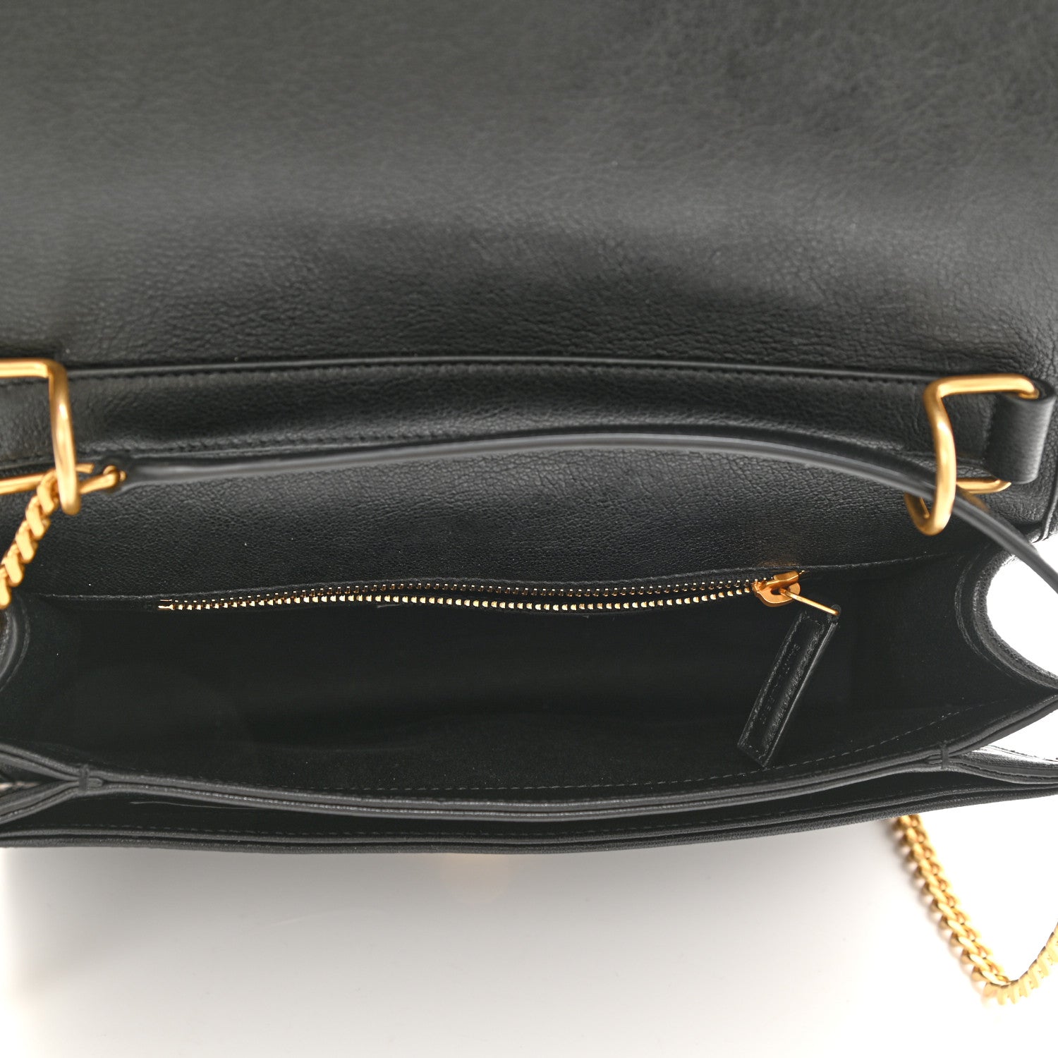 Saint Laurent Lambskin Quilted Mini Becky Chain Bag Black 5 of 12
