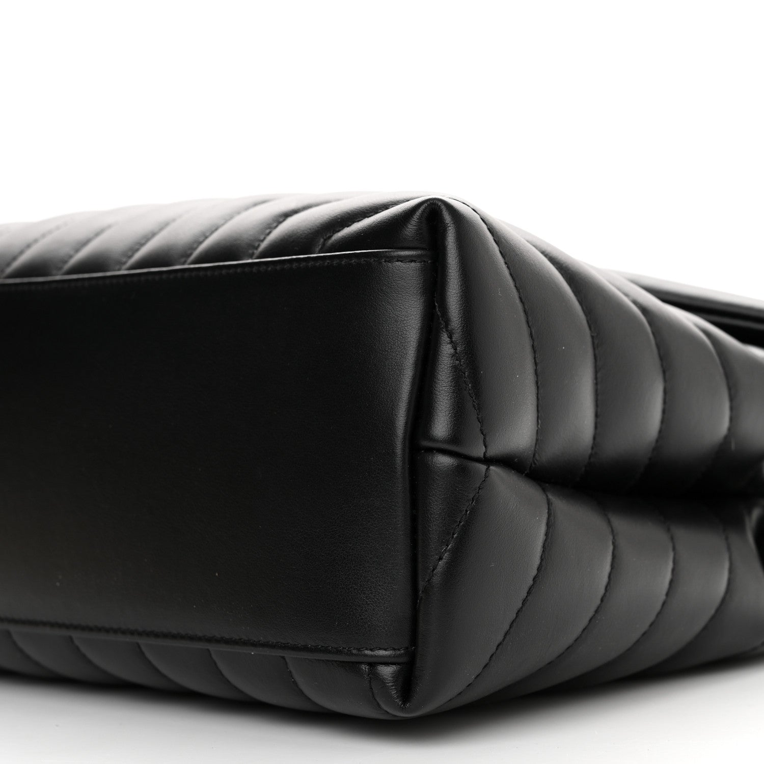 Saint Laurent Calfskin Y Quilted Monogram Monochrome Medium Loulou Chain Satchel Black 9 of 10