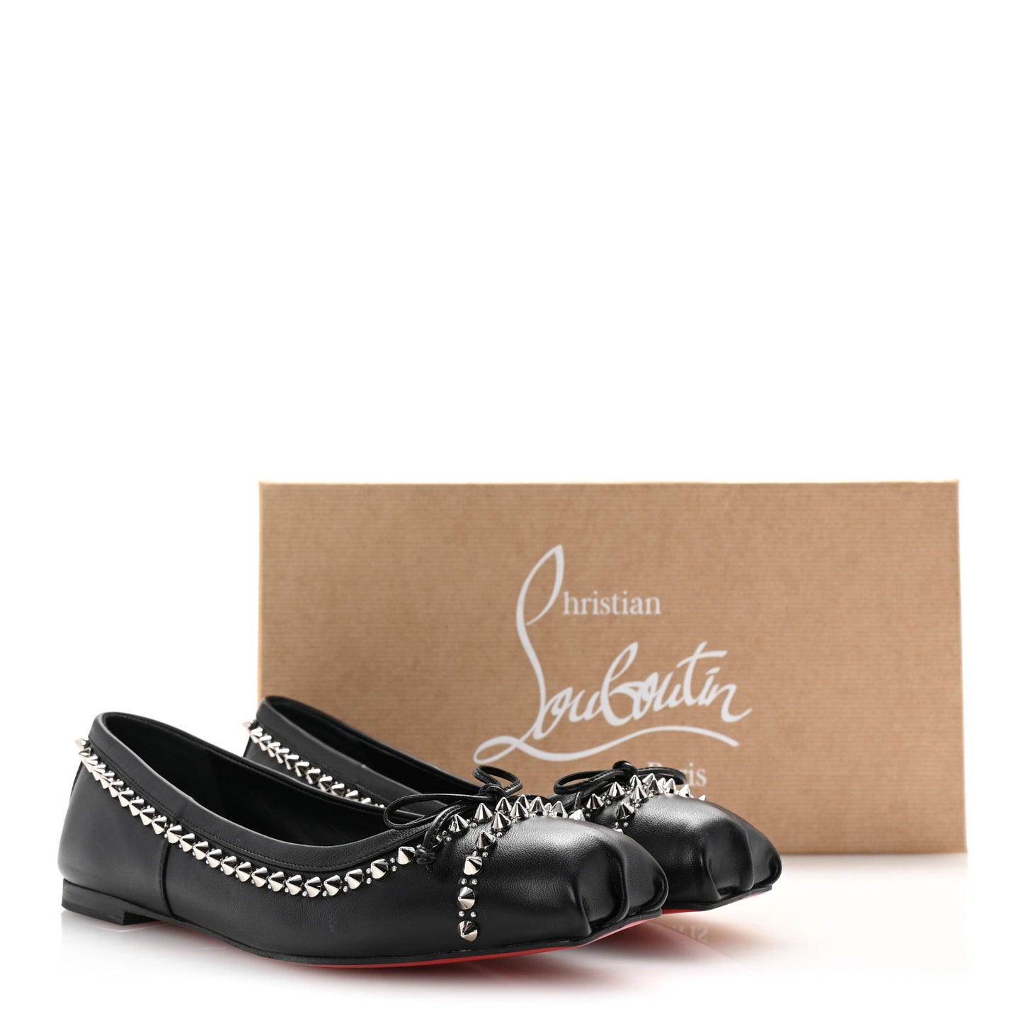 Nappa Studded Mamadrague Flats 39.5 Black