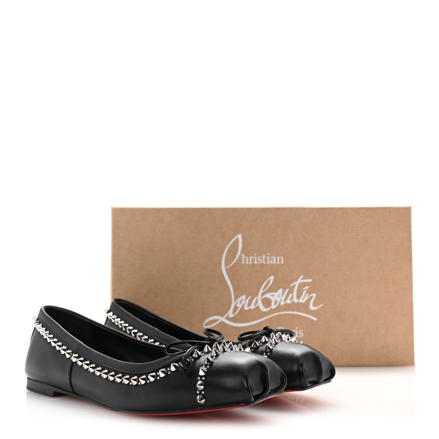 Christian Louboutin Nappa Studded Mamadrague Flats 39.5 Black 9 of 9