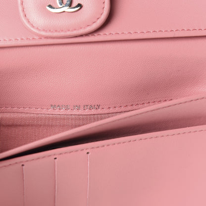 Chanel Lambskin Quilted Large Flap Wallet Pink 7 of 10