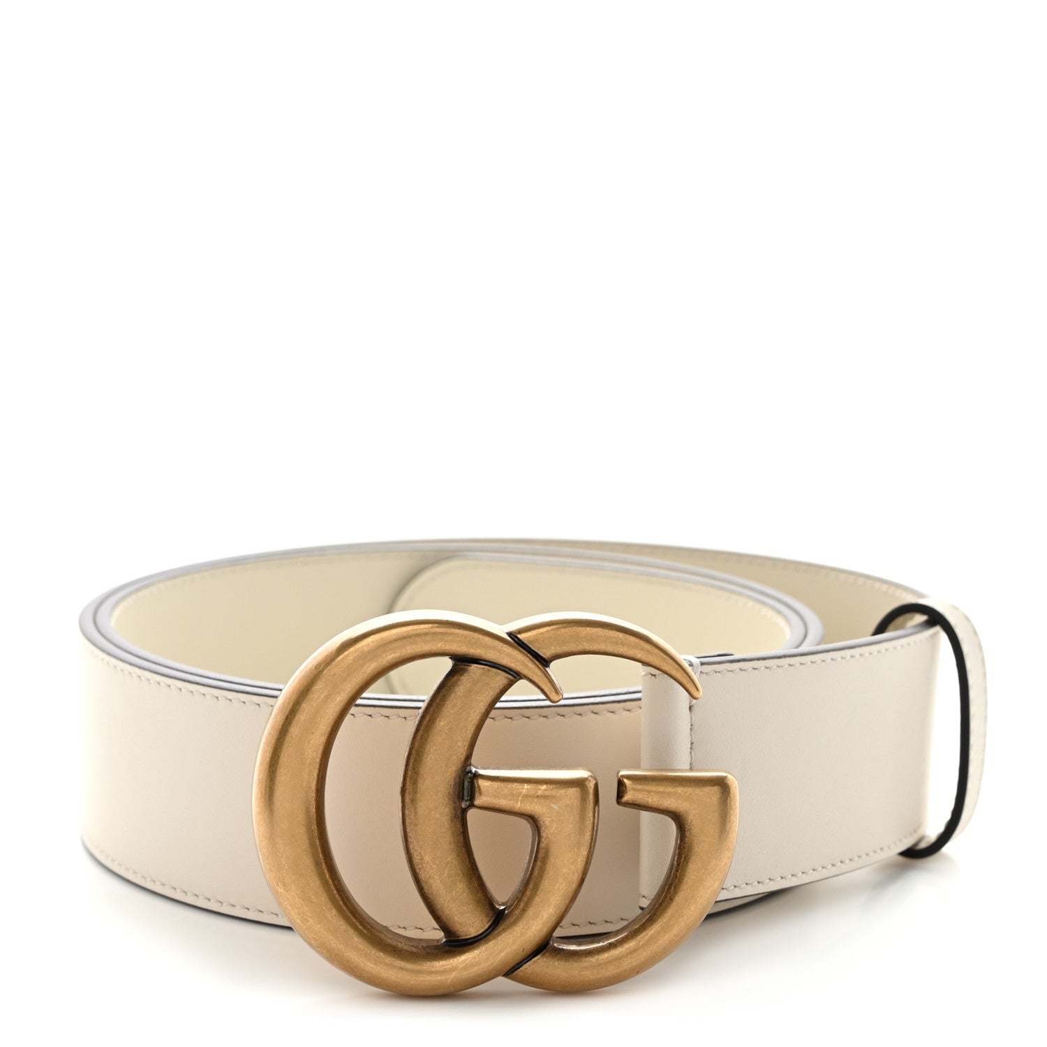 Gucci Calfskin Double G 40mm Belt 90 36 Mystic White 1 of 5