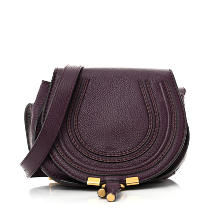 Chloe Calfskin Mini Marcie Round Crossbody Bag Dark Velvet 1 of 13