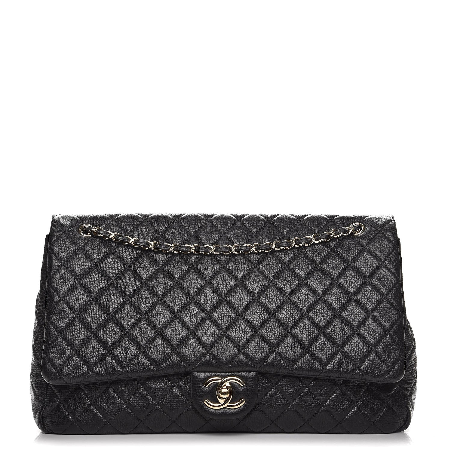 Chanel Calfskin Quilted XXL Travel Flap Bag Black 1 of 7