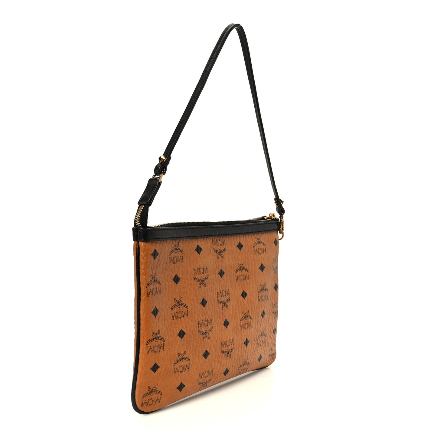 Visetos Liz Shopper Tote Pouch Cognac Black