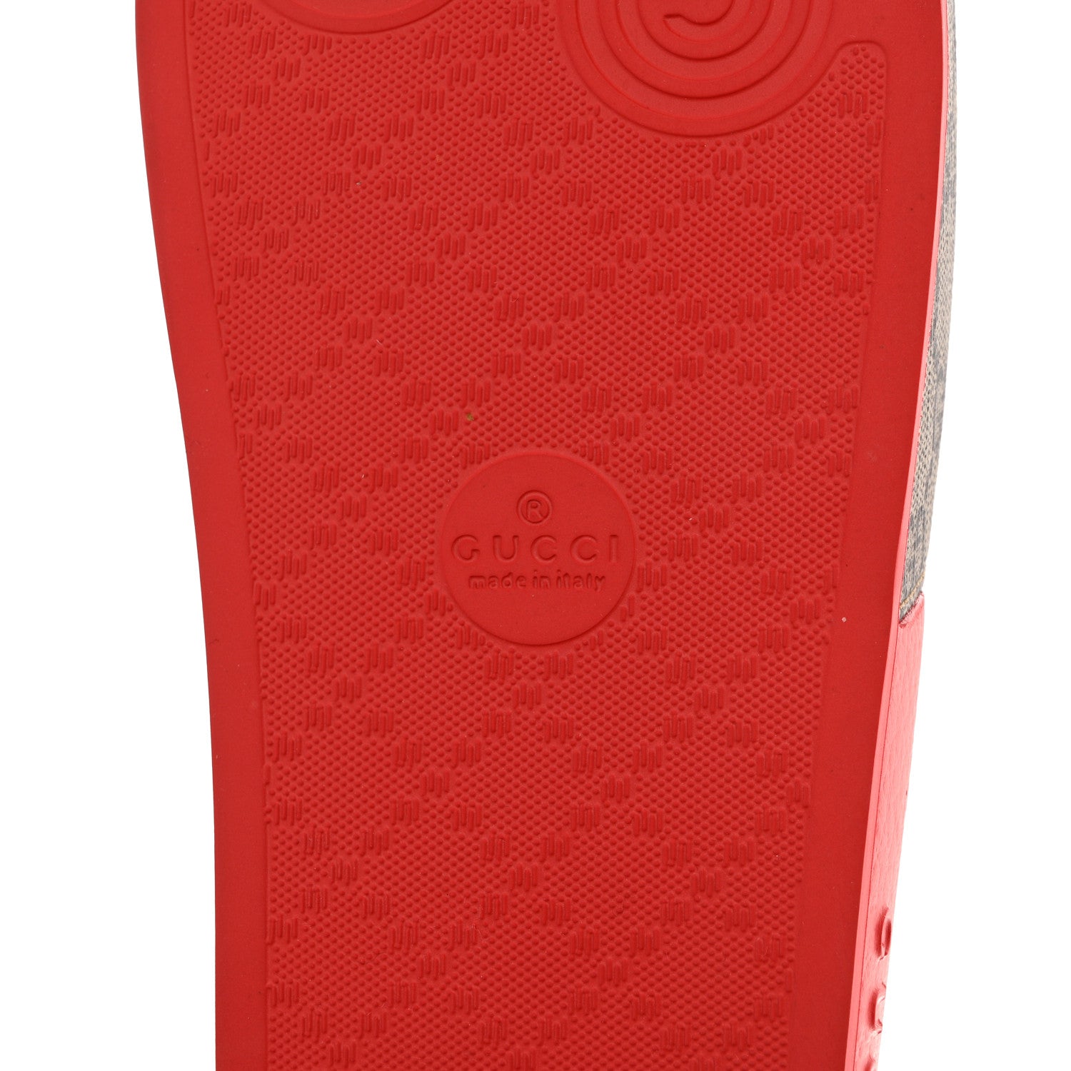 Gucci GG Supreme Monogram Valentines Day Slide Sandals 39 Beige Ebony New Geranium 9 of 10