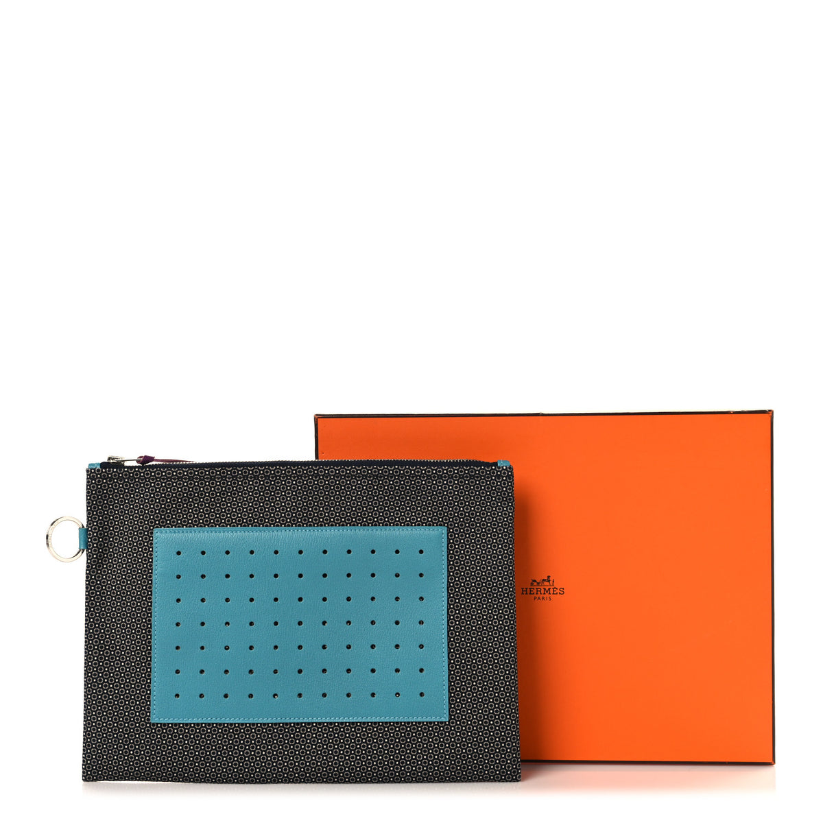 Hermes Cotton Goatskin Navette Petit H Pouch PM 7 of 7