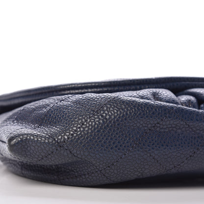Chanel Caviar Half Moon Wallet On Chain WOC Navy 9 of 12