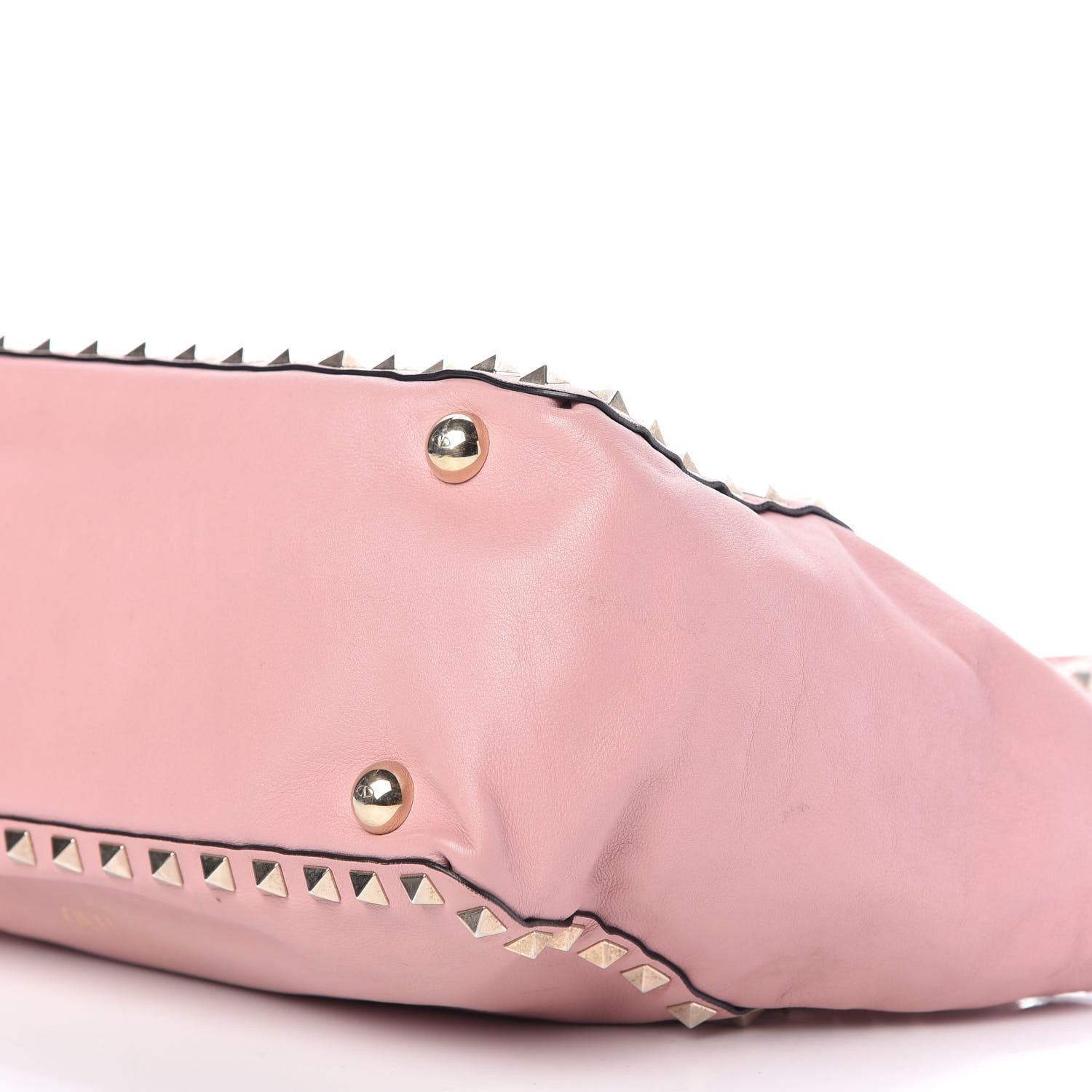 Valentino Garavani Vitello Small Rockstud Tote Pop Gardenia 7 of 9