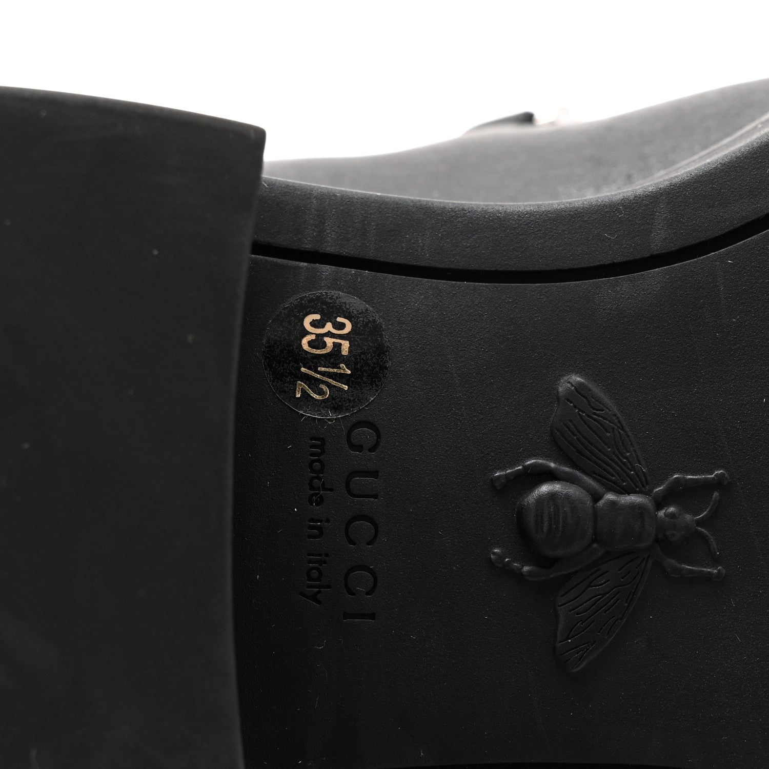 Gucci Flores Calfskin Horsebit Chain Ankle Boots 35.5 Black 7 of 12