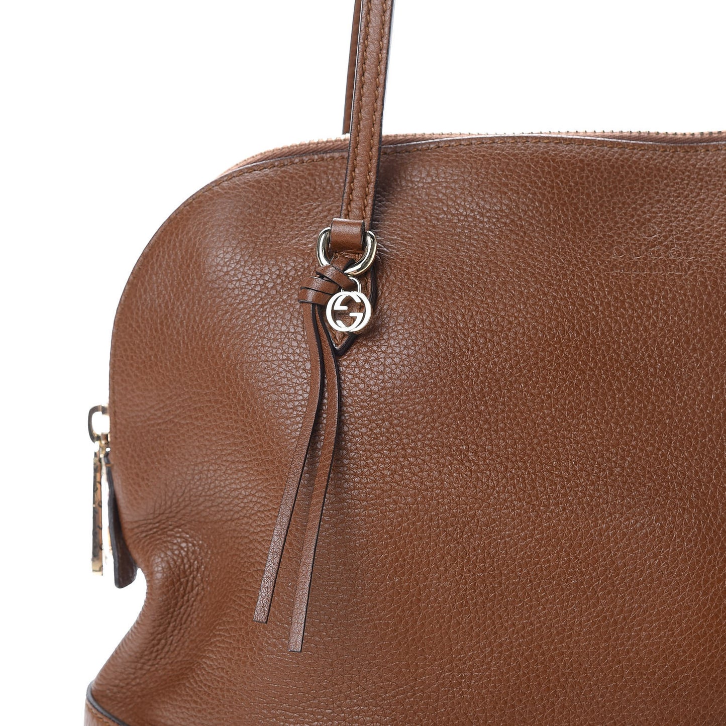 Pebbled Calfskin Medium Bree Shoulder Bag Tabacco