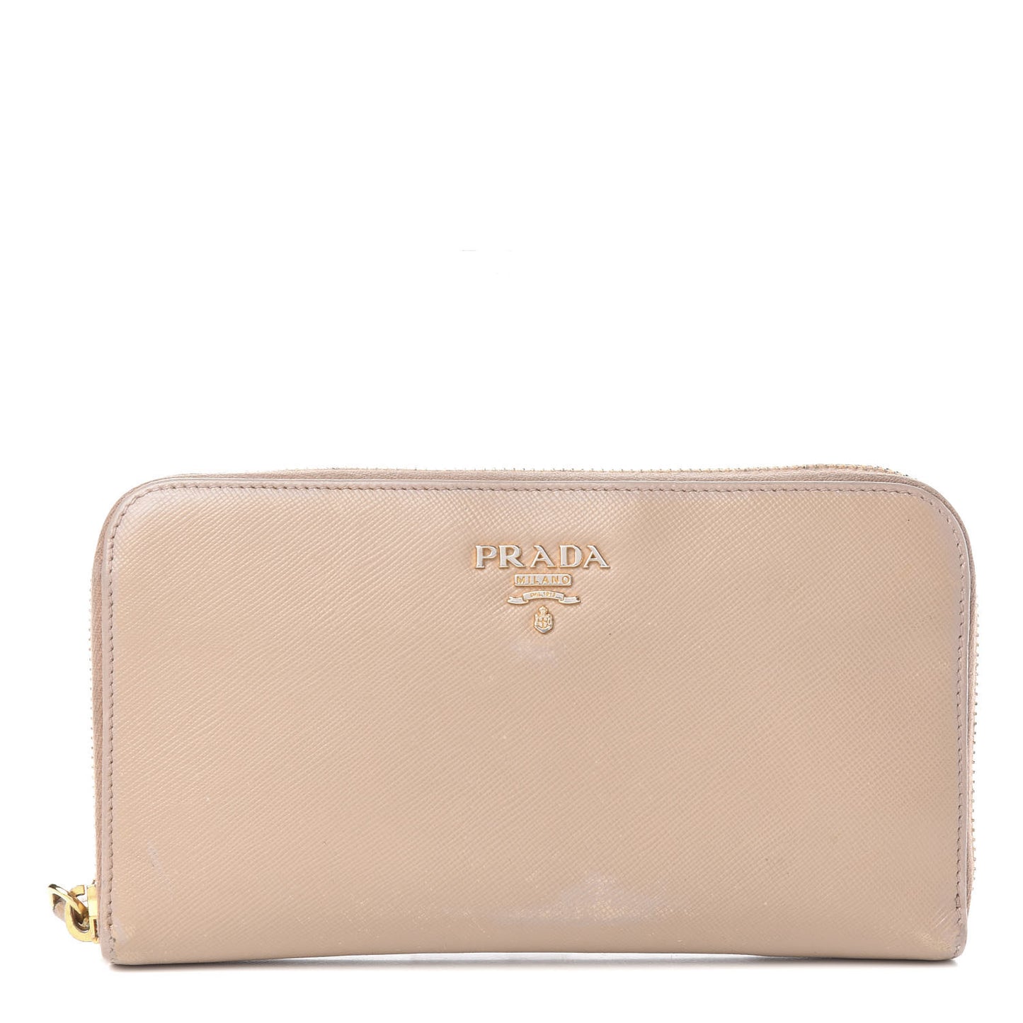 Saffiano Metal Zip Around Wallet Cammeo