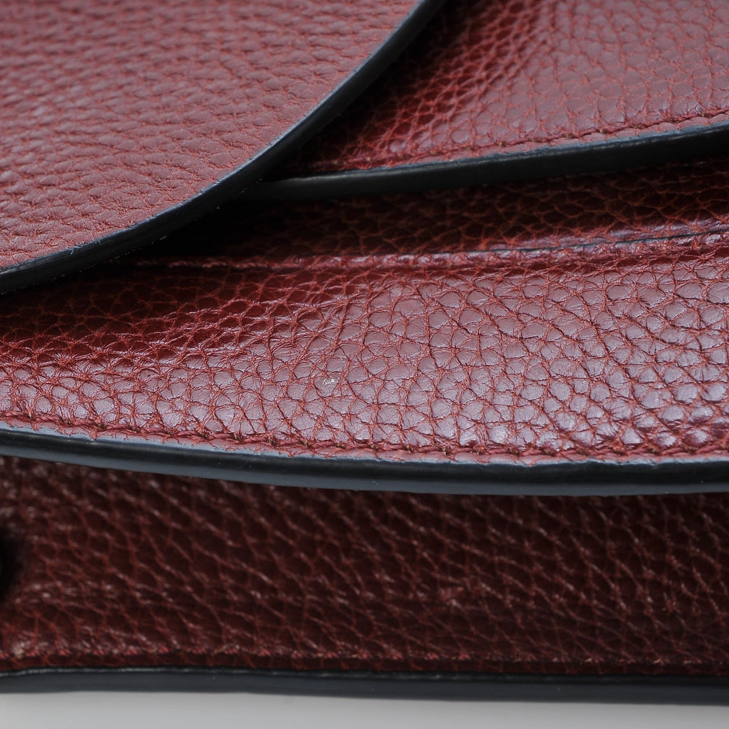 Grained Calfskin Small Hudson Tassel Shoulder Bag Sienna Red