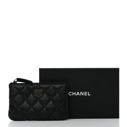 Chanel Aged Calfskin Quilted Small Reissue Cosmetic Case So Black 8 of 9