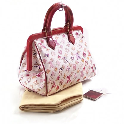 Louis Vuitton Watercolor Aquarelle Frame Speedy White 3 of 8
