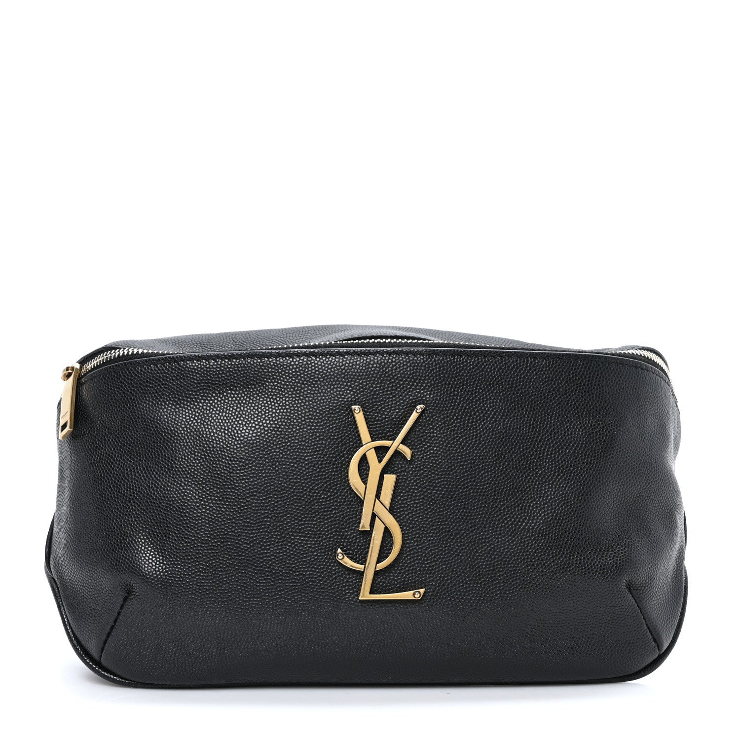 Saint Laurent Grain De Poudre Monogram Belt Bag Black 1 of 10