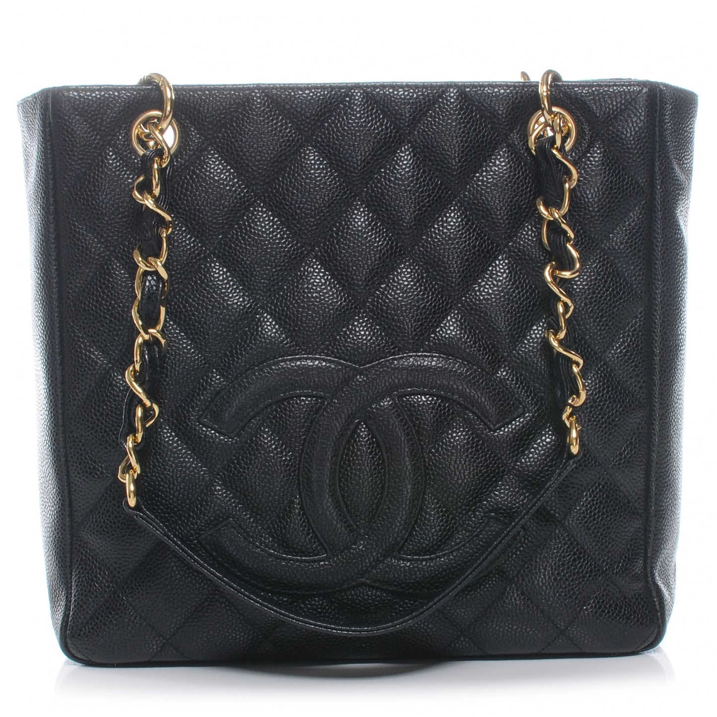 Caviar Petit Shopping Tote PST Black