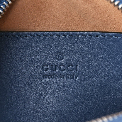 Gucci Calfskin Matelasse Aria Mini GG Marmont Chain Shoulder Bag Clear Blue 6 of 12