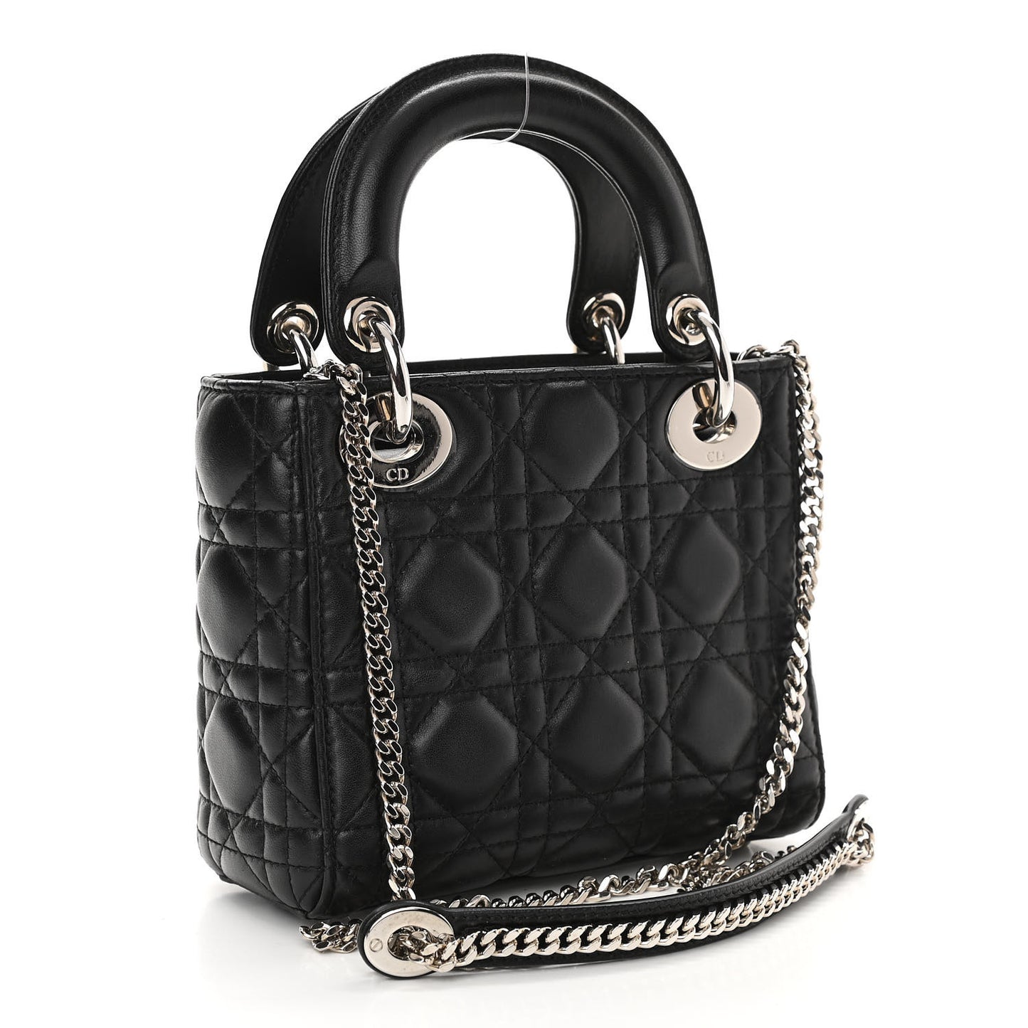 Lambskin Cannage Mini Lady Dior Black