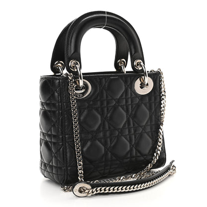 Christian Dior Lambskin Cannage Mini Lady Dior Black 3 of 11