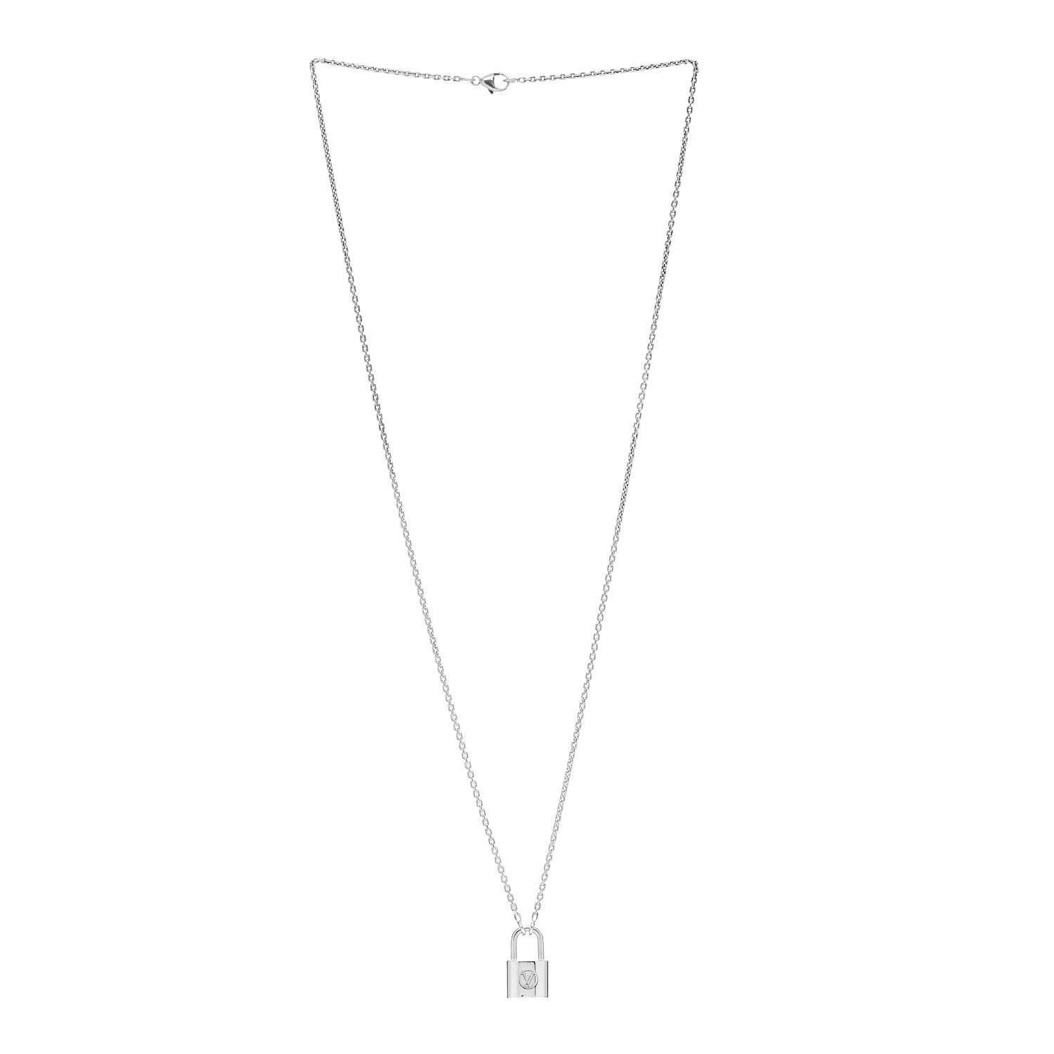 Louis Vuitton Sterling Silver Lockit Necklace 3 of 4
